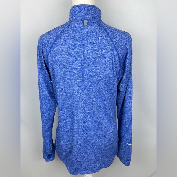 Nike Women's Element Dri-Fit Top Blue Half Zip Long Sleeves Large Running Golf - Picture 8 of 12